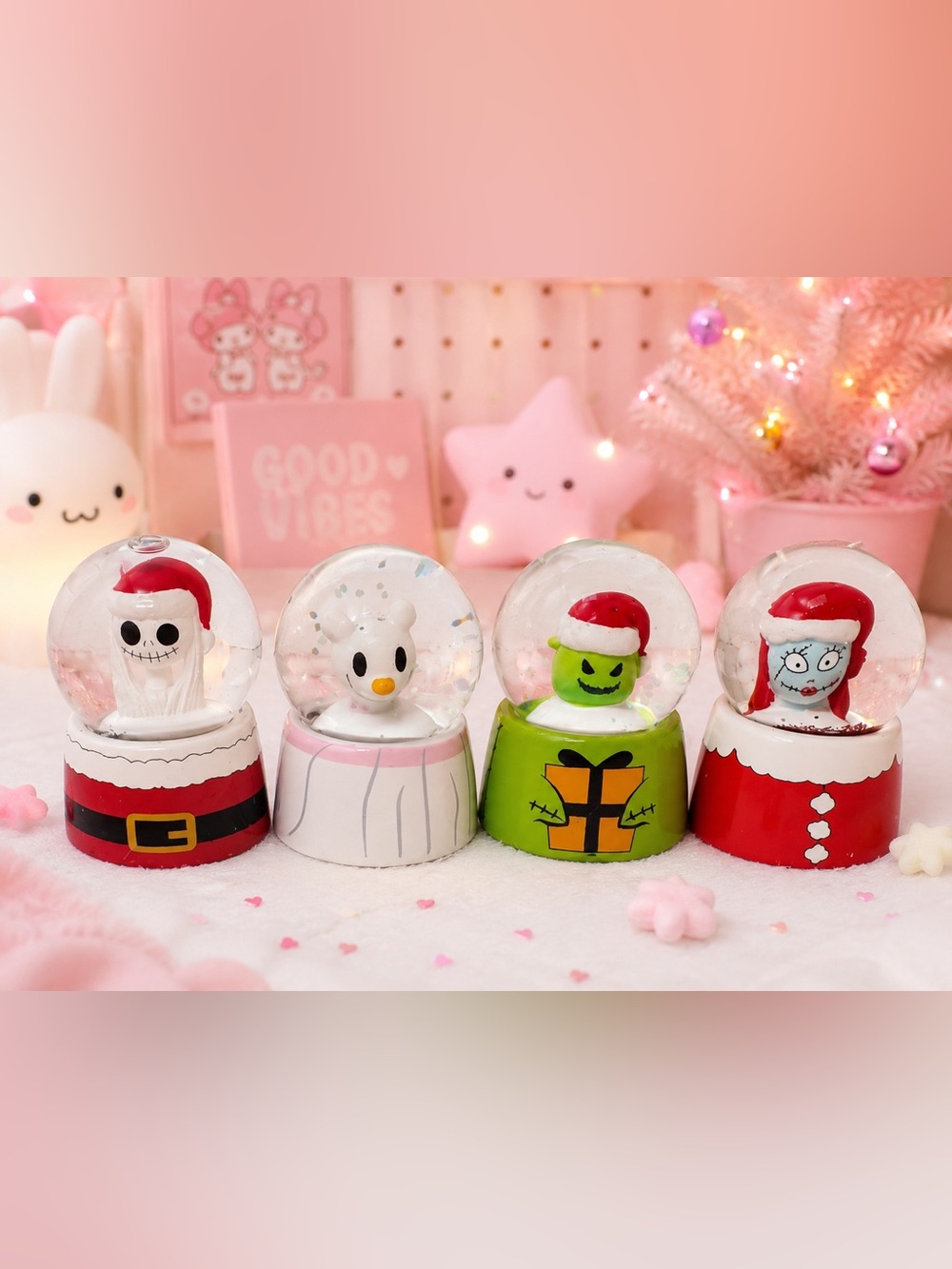 Nightmare Before Christmas Mini Snow Globes Set of 4